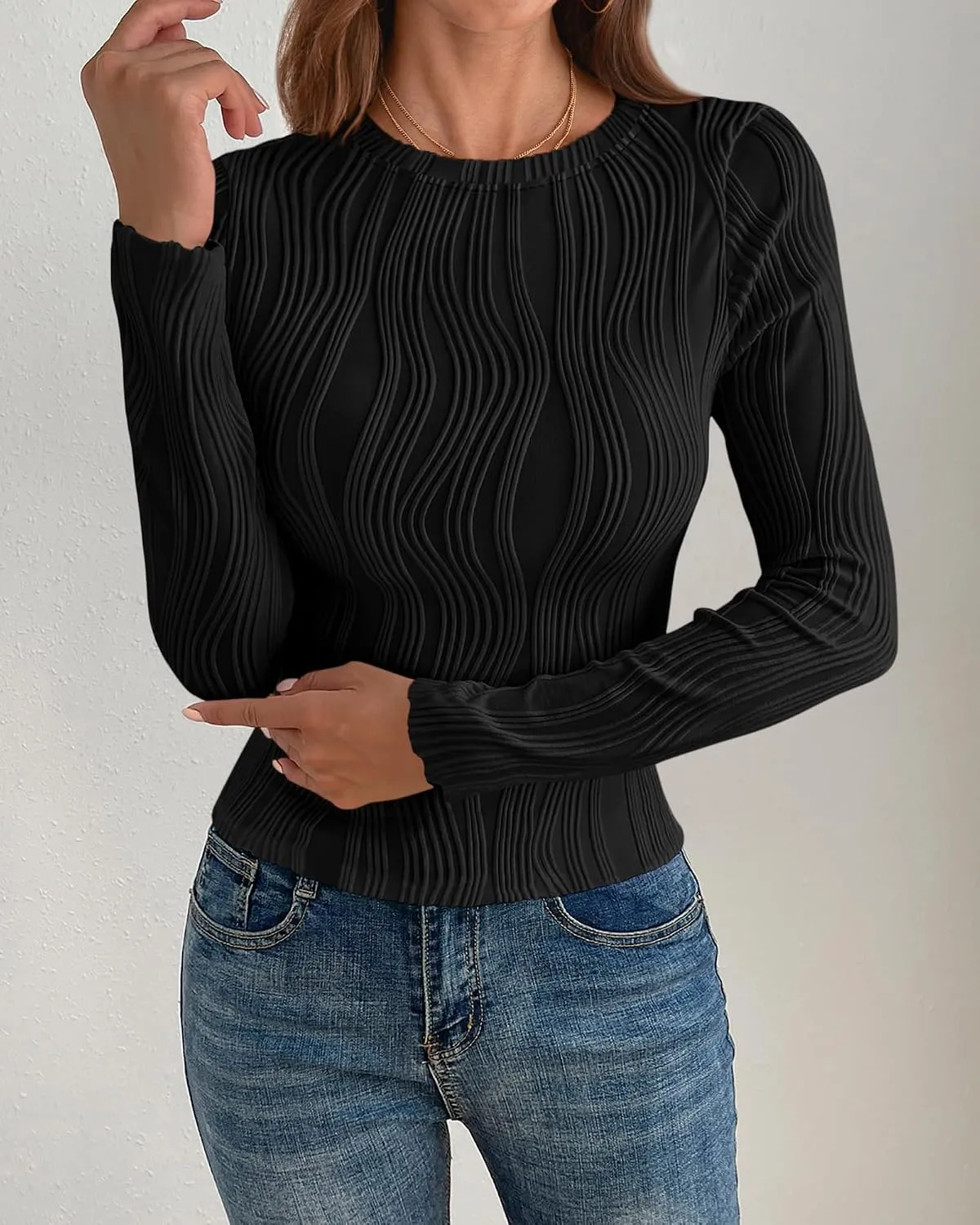 Y2K Long Sleeve Tee — Black — view 2