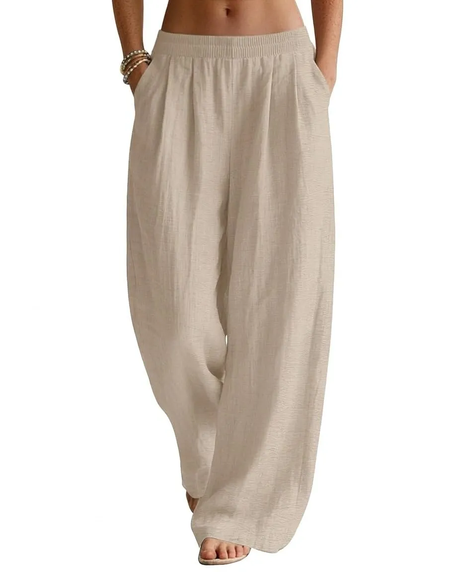 High Waist Wide Leg Palazzo Trousers