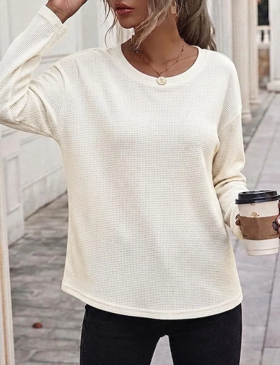 Waffle Knit Long Sleeve Tee — view 2