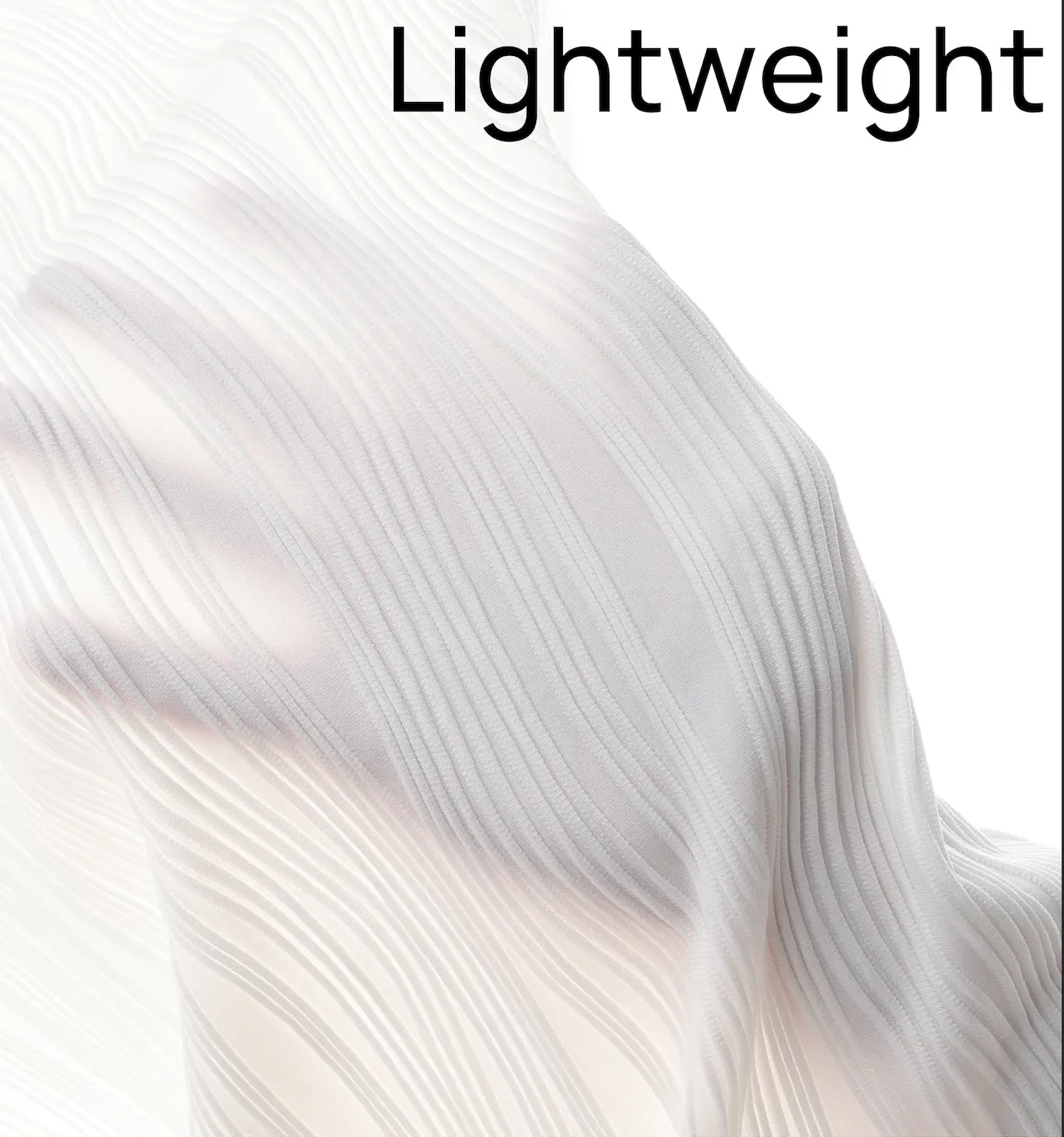 Lightweight pleated fabric detail